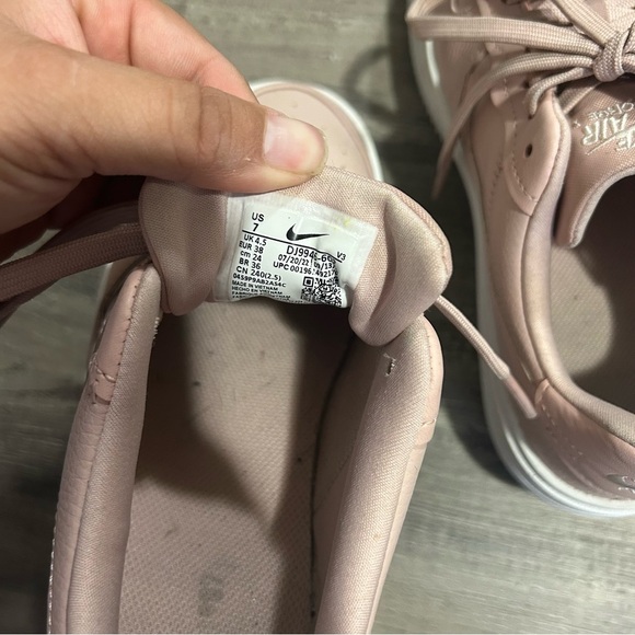 Nike Air Force A1 PLT.AF.ORM Blush Pink Platform Sneakers - Picture 8 of 9